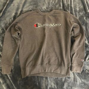 Champion Men's Charcoal Crewneck Sweater